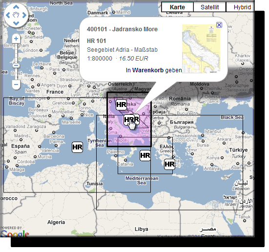 PAJU Worldwide Nautic Chart Interface